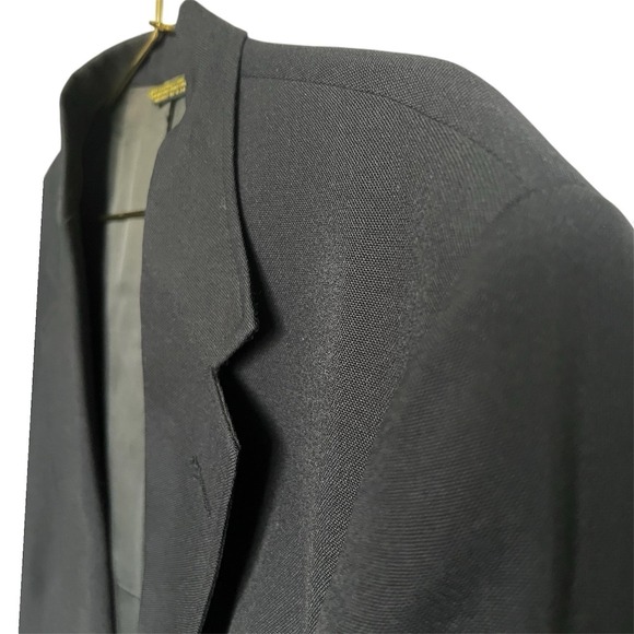 Baskin Barrister Tailored Mens Navy Blazer Sport Coat Gold Buttons USA Made 44 R - Picture 2 of 14